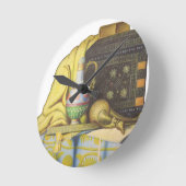 Ägyptische Fakten: Geheimnisse der Pharaonen Runde Wanduhr (Winkel)