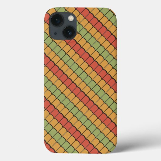 Ägyptische Feathers Red Yellow Green Pattern Case-Mate iPhone Hülle (Rückseite)