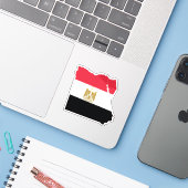 Ägyptische Flag Karte Aufkleber (Laptop mit iPhone)