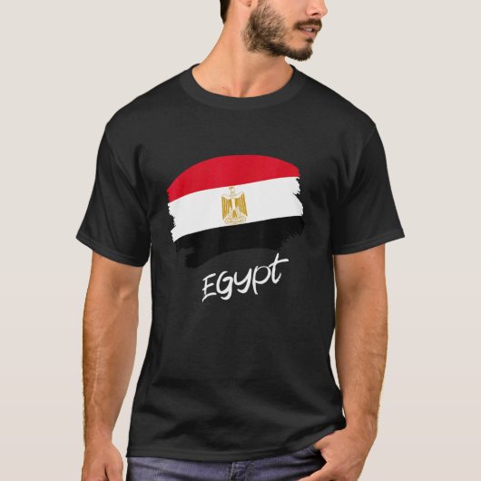 Ägyptische Flagge Ägypten T-Shirt (Vorderseite)