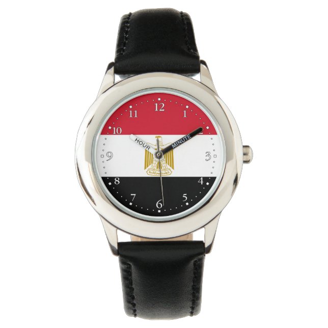 Ägyptische Flagge Armbanduhr (Vorderseite)