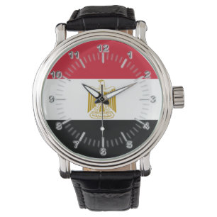 Ägyptische Flagge Armbanduhr