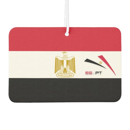 ägyptische Flagge Autolufterfrischer (Vorderseite)