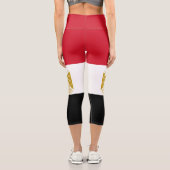 Ägyptische Flagge Capri Leggings (Rückseite)