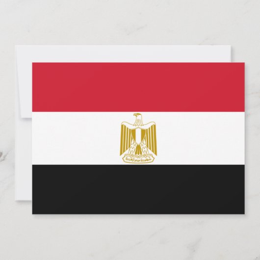 Ägyptische Flagge, Flagge Ägyptens Hochzeit Einladung (Rückseite)