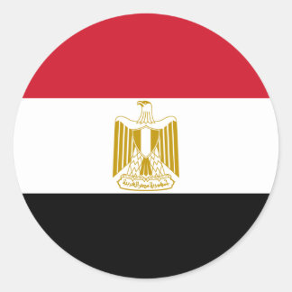 Ägyptische Flagge, Flagge Ägyptens Runder Aufkleber