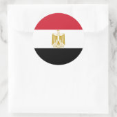 Ägyptische Flagge, Flagge Ägyptens Runder Aufkleber (Tasche)