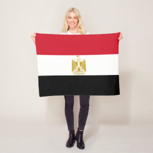 Ägyptische Flagge Fleecedecke