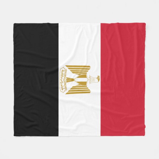 Ägyptische Flagge Fleecedecke (Vorderseite (Horizontal))