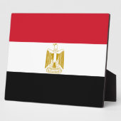 ägyptische Flagge Fotoplatte (Seite)