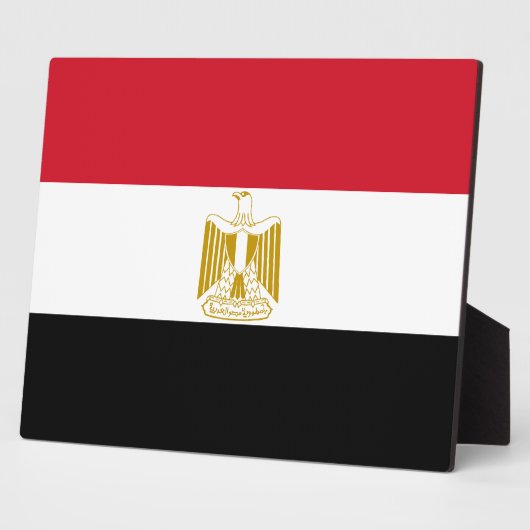ägyptische Flagge Fotoplatte (Seite)