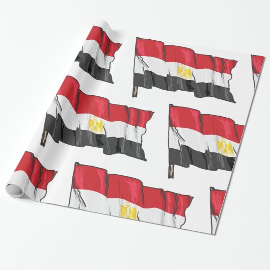 Ägyptische Flagge Geschenkpapier (Ungerollt)