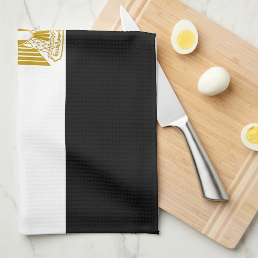 Ägyptische Flagge Geschirrtuch (Viertel Falte)