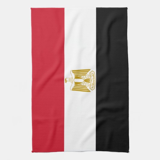 Ägyptische Flagge Geschirrtuch (Vertikal)