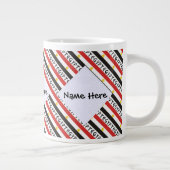 Ägyptische Flagge geteert Personalisiert Jumbo-Tasse (Rechts)