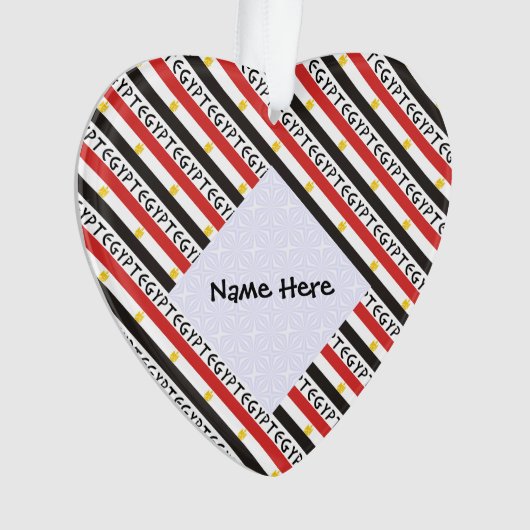 Ägyptische Flagge geteert Personalisiert Ornament (Vorderseite)