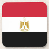 Ägyptische Flagge Getränkeuntersetzer (Vorderseite)