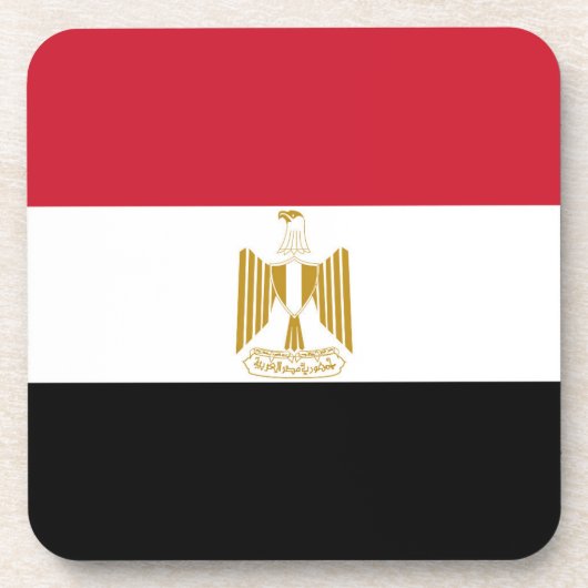Ägyptische Flagge Getränkeuntersetzer (Vorderseite)