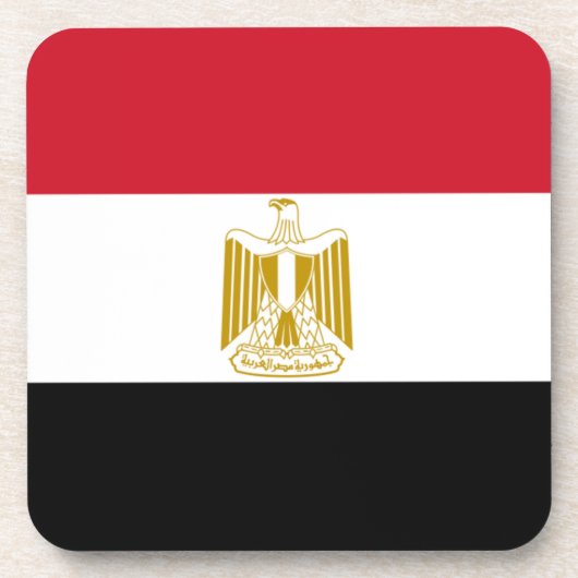 ägyptische Flagge Getränkeuntersetzer (Vorderseite)