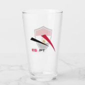 ägyptische Flagge Glas (Rückseite)