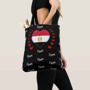 Ägyptische Flagge & Herz, ägyptische Flagge / Sp Tasche