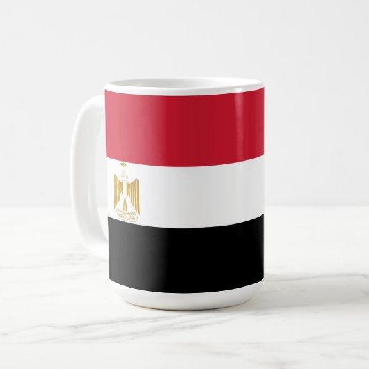 Ägyptische Flagge Kaffeetasse (Vorderseite Links)