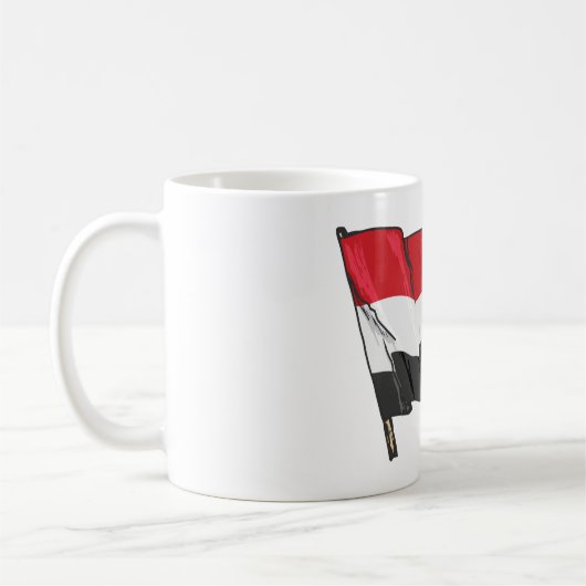 Ägyptische Flagge Kaffeetasse (Links)