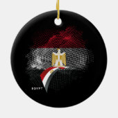 Ägyptische Flagge Keramik Ornament (Hinten)