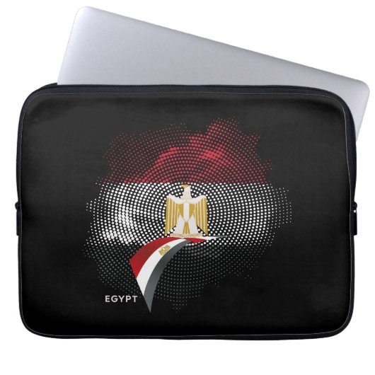 Ägyptische Flagge Laptopschutzhülle (Vorderseite)