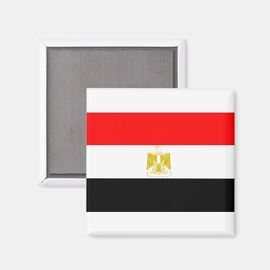 Ägyptische Flagge Magnet (Vorderseite/Rückseite)