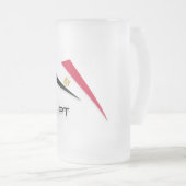 ägyptische Flagge Mattglas Bierglas (VorderseiteRechts)