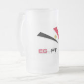 ägyptische Flagge Mattglas Bierglas (Vorderseite Links)