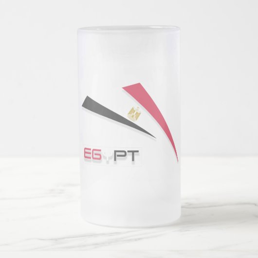 ägyptische Flagge Mattglas Bierglas (Mittel)