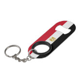 Ägyptische Flagge Mini Flaschenöffner (Vorderseite Schrägansicht)