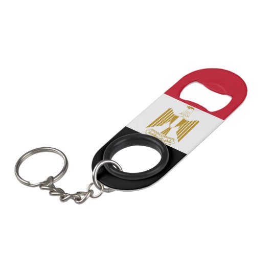 Ägyptische Flagge Mini Flaschenöffner (Vorderseite Schrägansicht)