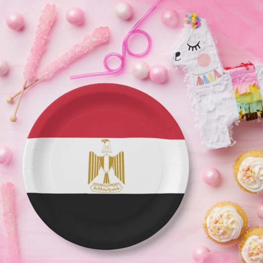 Ägyptische Flagge Pappteller (Party)