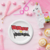 Ägyptische Flagge Pappteller (Party)