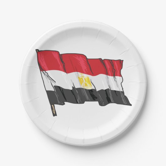 Ägyptische Flagge Pappteller (Vorderseite)