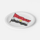 Ägyptische Flagge Pappteller (Schrägansicht)