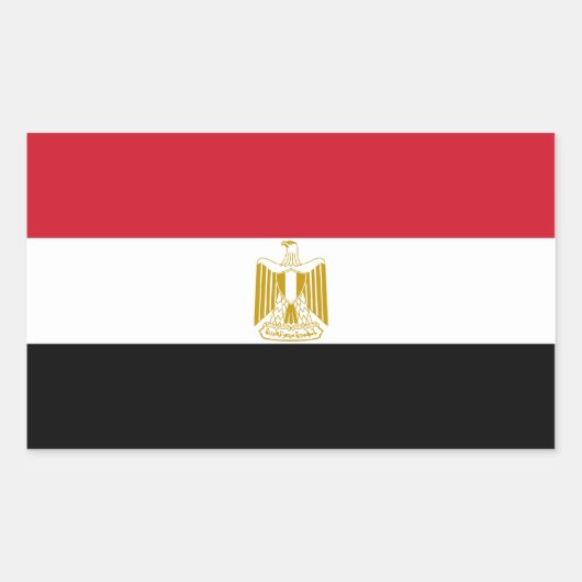Ägyptische Flagge Rechteckiger Aufkleber (Vorderseite)