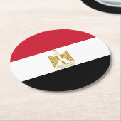 Ägyptische Flagge Runder Pappuntersetzer (Angewinkelt)