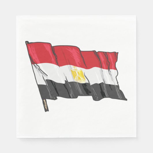 Ägyptische Flagge Serviette (Vorderseite)