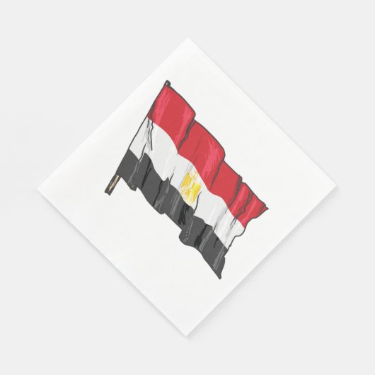 Ägyptische Flagge Serviette (Ecke)