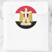 Ägyptische Flagge und Wappen, Flagge Ägyptens Runder Aufkleber (Tasche)