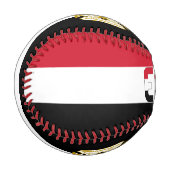 Ägyptische Flagge und Wappen Patriotisch Baseball (Vorderseite Links)