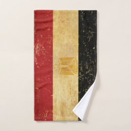 Ägyptische Flagge Vintag Grunge Badhandtuch Set