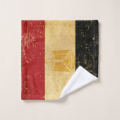 Ägyptische Flagge Vintag Grunge Badhandtuch Set (Waschlappen)