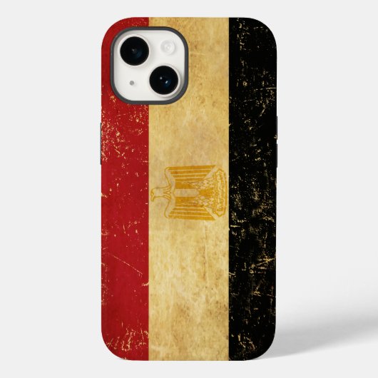 Ägyptische Flagge Vintag Grunge Case-Mate iPhone Hülle (Rückseite)