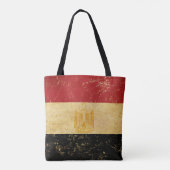 Ägyptische Flagge Vintag Grunge Design Tasche (Rückseite)
