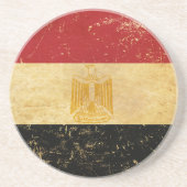 Ägyptische Flagge Vintag Grunge Design Untersetzer (Vorne)
